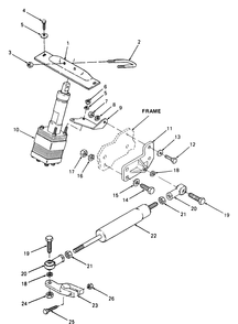 Steering Mounting Diagram and Parts List for 2284 864501-899000-145734100-146734100-14A734100 Cub Cadet Lawn Tractor